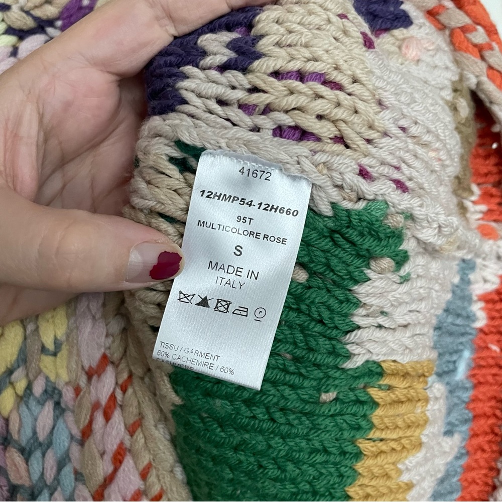 CHLOE Chunky Knit Multi-color Runway Sweater \\ S - Picture 12 of 14